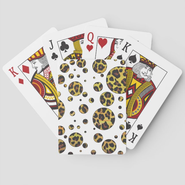 Jeu De Cartes Pointe Leopard Brown et Jaune (dos)