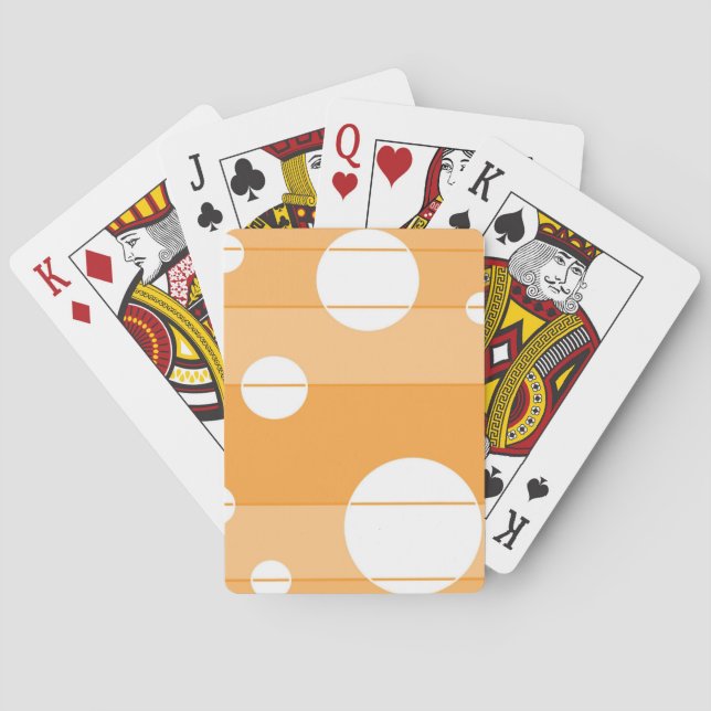 Jeu De Cartes Points et traits en orange jaune (dos)