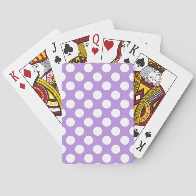 Jeu De Cartes Pois violets, Motif à points Polka, points, pointi (dos)