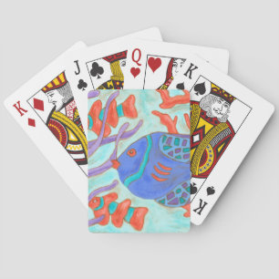 Jeu De Cartes Poisson de couleur pop