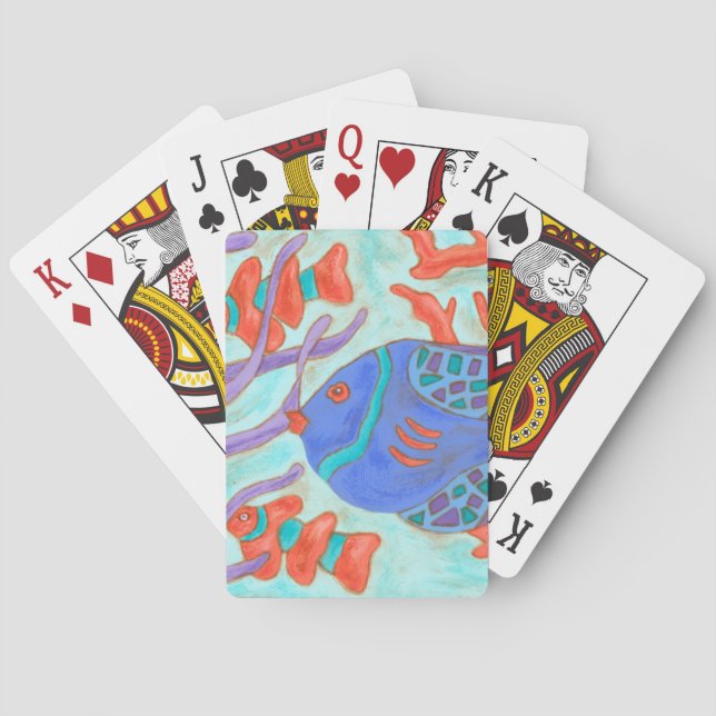 Jeu De Cartes Poisson de couleur pop (dos)