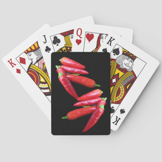 Jeu De Cartes Poivrons rouges Jouant aux cartes (dos)