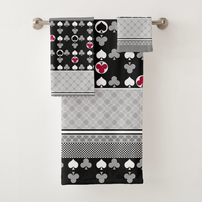 Jeu de cartes, poker, cartes de table, bain rouge  (En situation)