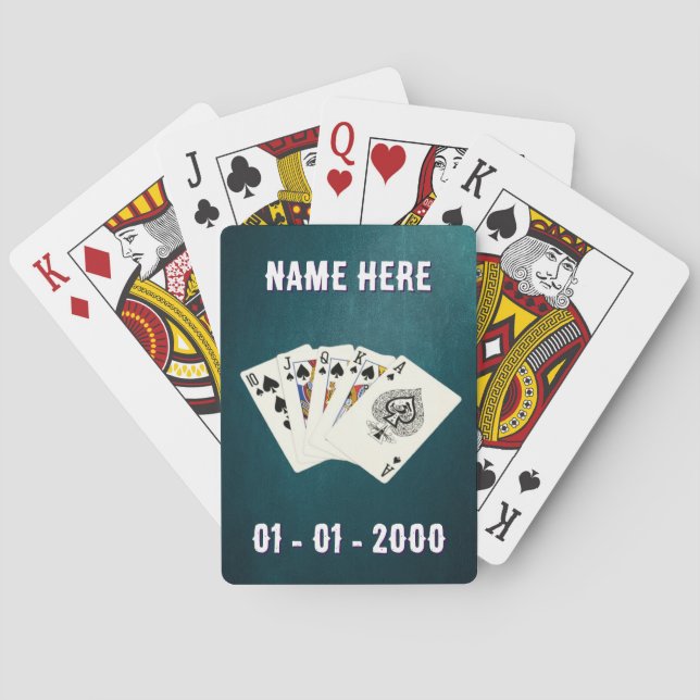 Jeu De Cartes Poker Hand Birthday Playing cards (dos)