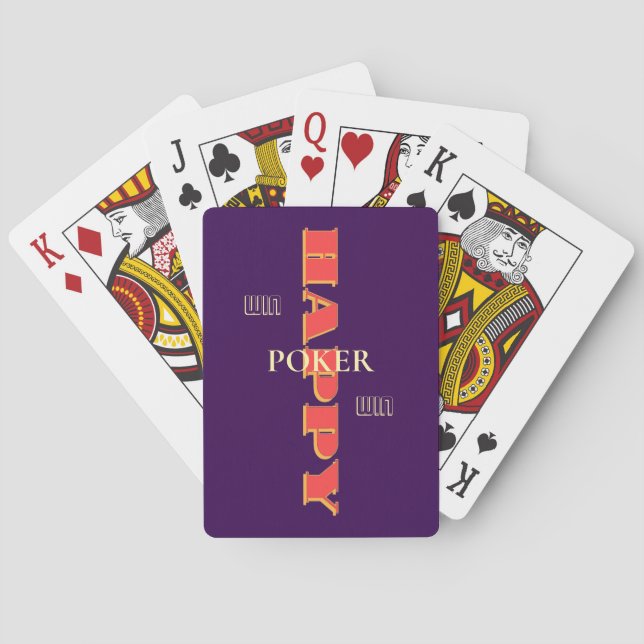 Jeu De Cartes Poker heureux WIN (dos)