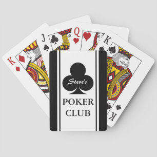 Jeu De Cartes Poker sur mesure jouant aux cartes avec des clubs 