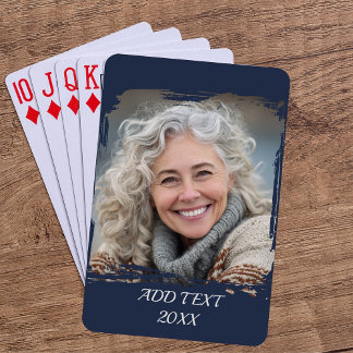 Jeu De Cartes Poker sur mesure photo complète — Navy