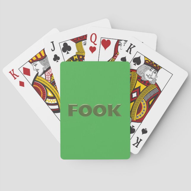 Jeu De Cartes Poker vert pâle jouer cartes (dos)