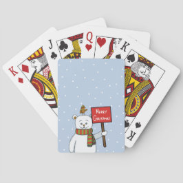Jeu De Cartes Polar Bear and Robin Christmas Greeting