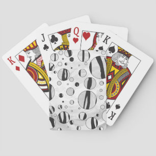Jeu De Cartes Polka Dot Tiger noir et blanc