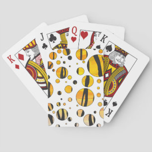 Jeu De Cartes Polka Dot Tiger noir et orange