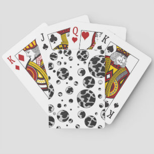 Jeu De Cartes Polka Dot Vache noir et blanc