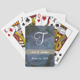 Jeu De Cartes Polygones Abstraits 47 Monogramme personnalisable