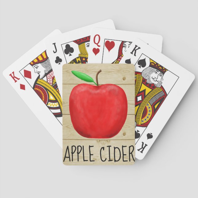 Jeu De Cartes Pomme rouge Cider (dos)