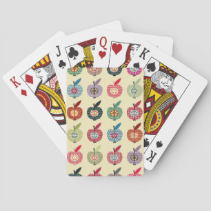 Jeu De Cartes Pommes mignonnes dans le rétro style