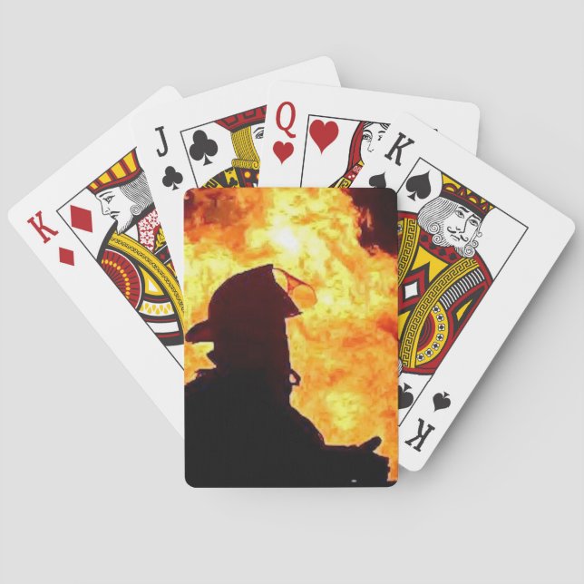 Jeu De Cartes pompier jouant aux cartes (dos)
