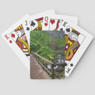 Jeu De Cartes Pont à Latourell Falls, Columbia River Gorge,