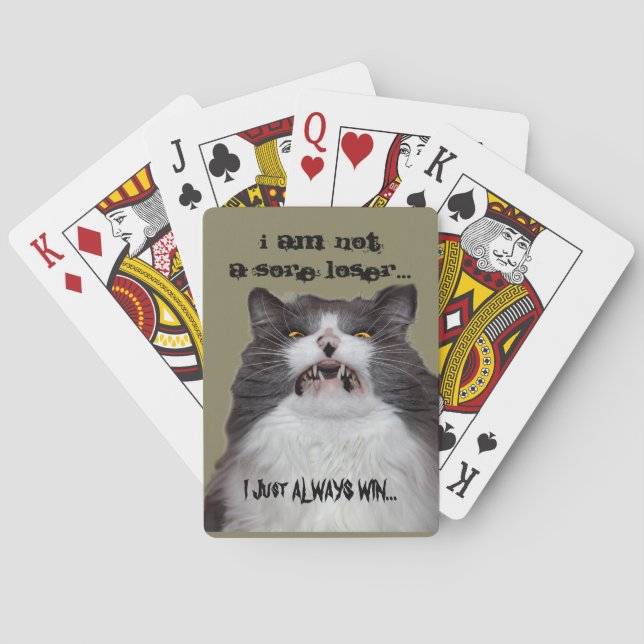 Jeu De Cartes Pont de carte de vélo pour chats grumpy (dos)