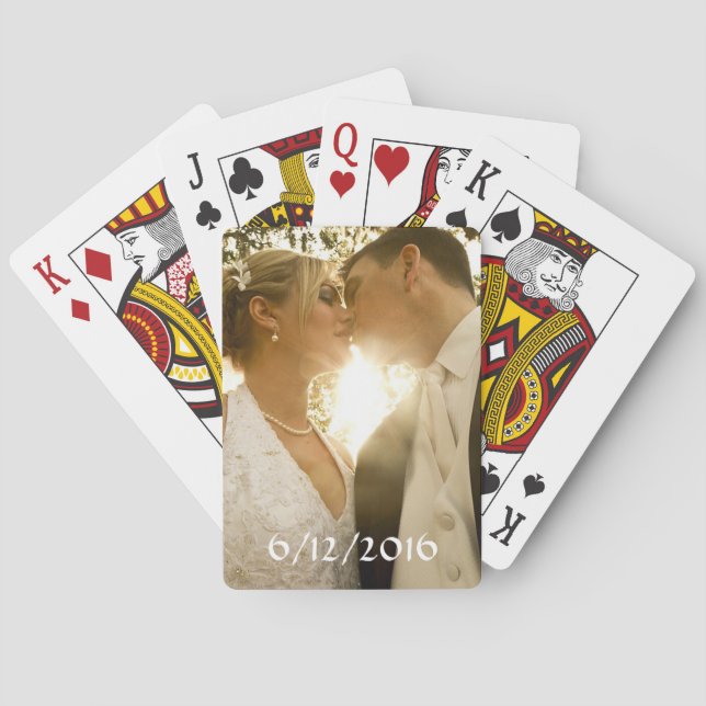 Jeu De Cartes Pont de cartes personnalisées Mariage Photo (dos)