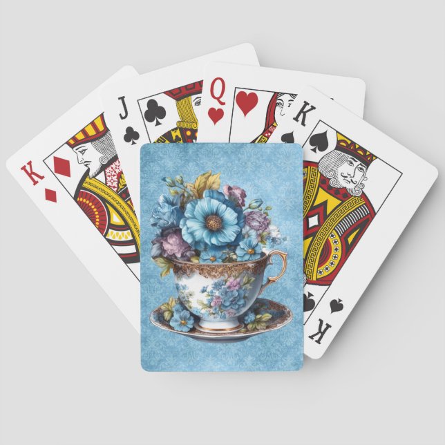 Jeu De Cartes Pont Floral Teacup de cartes (dos)