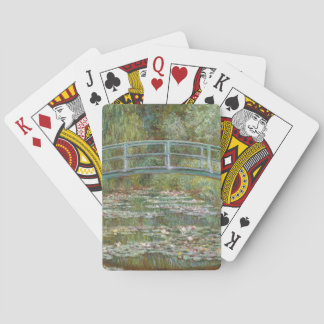 Jeu De Cartes Pont Monet Art au-dessus d'un étang de nénuphars