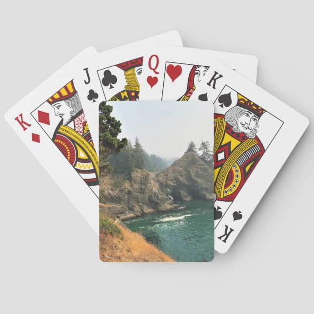 Jeu De Cartes Pont naturel, Thunder Rock Cove, Oregon (dos)