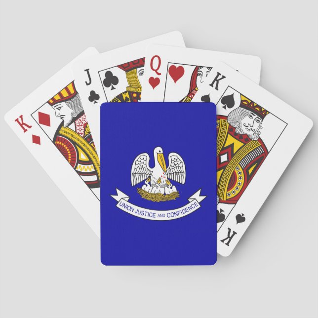 Jeu De Cartes Pont Playing Cards with Flag of Louisiane (dos)