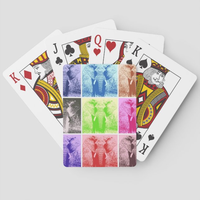 Jeu De Cartes Pop Art Elephants (dos)
