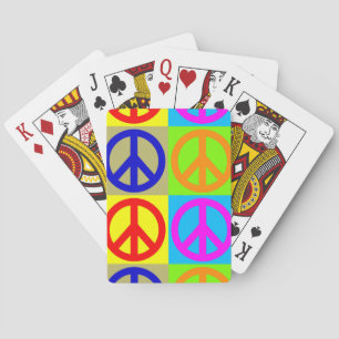 Jeu De Cartes Pop Art Peace Signal Bicyclette Jouer aux cartes
