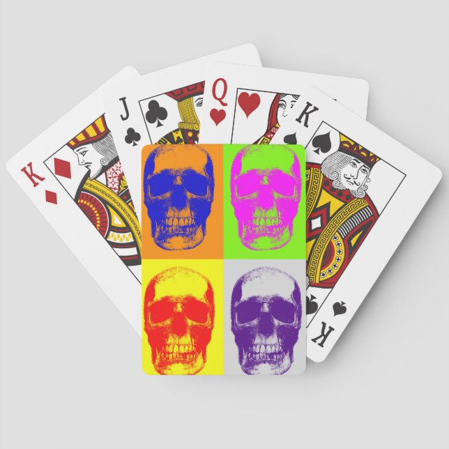 Jeu De Cartes Pop Art Skull (dos)