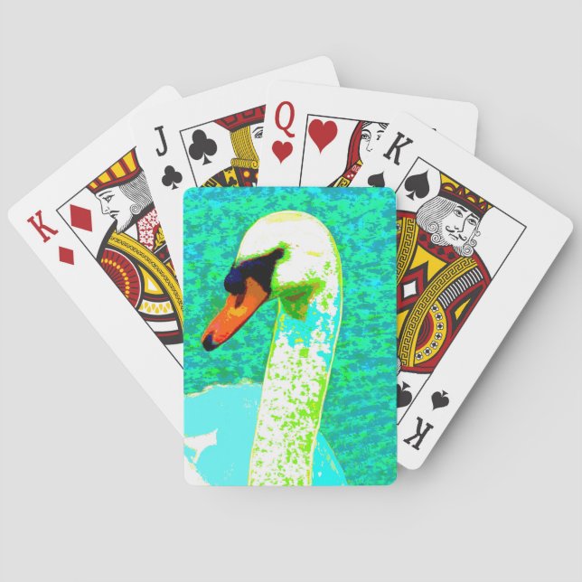 Jeu De Cartes Pop Art White Swan Head (dos)