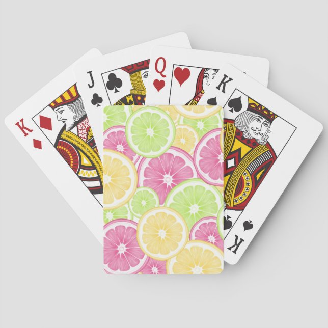 Jeu De Cartes Pop d'agrumes brillant et amusant été (dos)