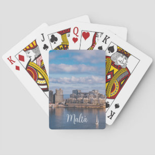 Jeu De Cartes Port de Sliema et gratte-ciel à Malte