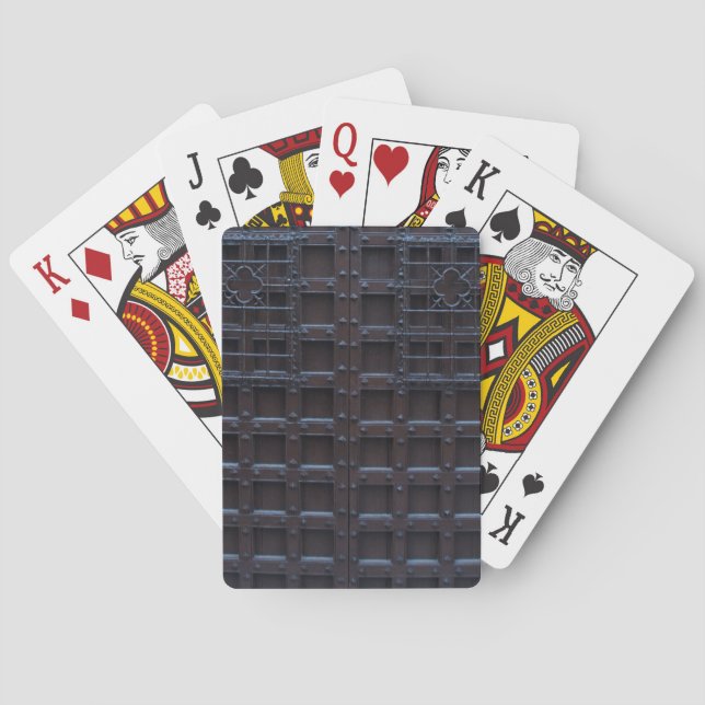 Jeu De Cartes Porte Brown en fer forte (dos)