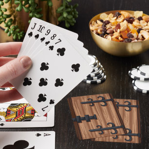 Jeu De Cartes Porte médiévale en bois Jouer aux cartes