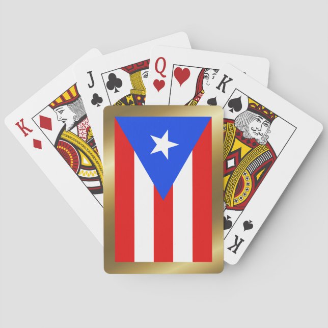 Jeu De Cartes Porto Rico Drapeau Lecture Cartes (dos)