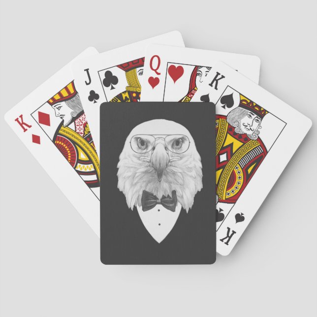 Jeu De Cartes Portrait chic d'Eagle (dos)