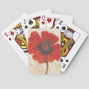 Jeu De Cartes Portrait de coquelicot rouge