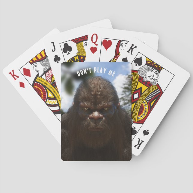 JEU DE CARTES PORTRAIT DE SASQUATCH BIGFOOT (dos)
