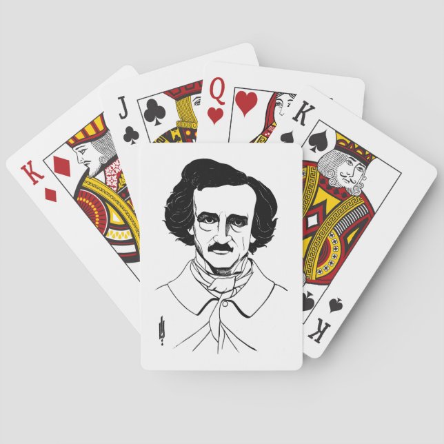 Jeu De Cartes Portrait d'Edgar Allan Poe (dos)