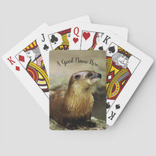 Jeu De Cartes Portrait Otter personnalisable avec le nom