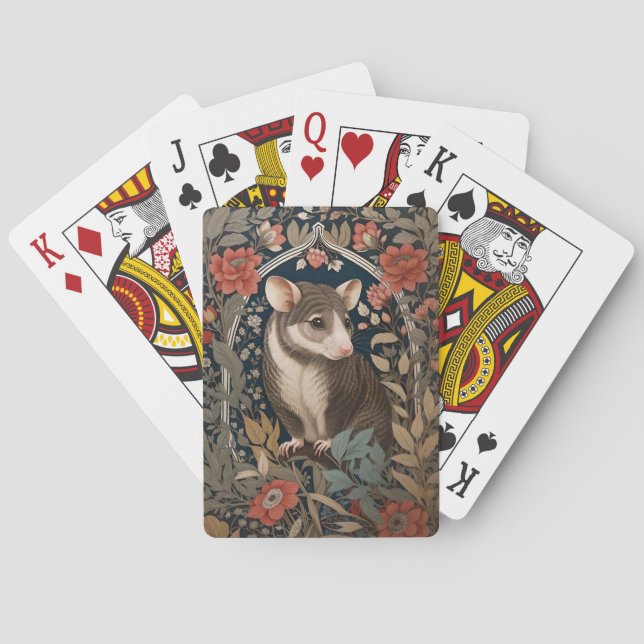 Jeu De Cartes Possum William Morris Inspiré Floral (dos)