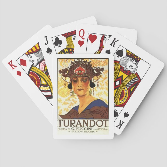 Jeu De Cartes Poster 1926 - Turandot par Puccini (dos)