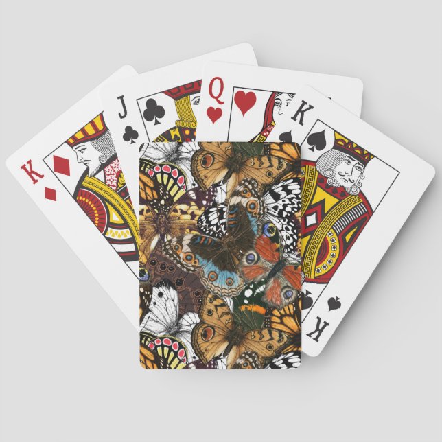 Jeu De Cartes Poster de animal. Ailes papillons. (dos)