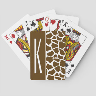 Jeu De Cartes Poster de animal Brown et blanc de girafe