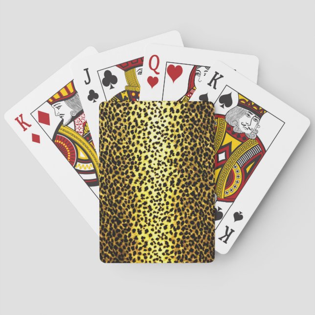 Jeu De Cartes Poster de animal de papier peint Leopard (dos)