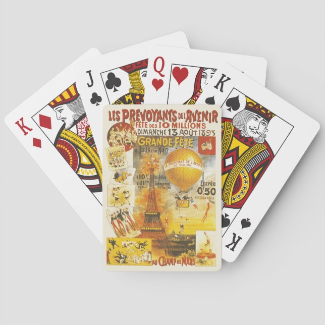 Jeu De Cartes Poster de la foire Antique Grand Fete (dos)