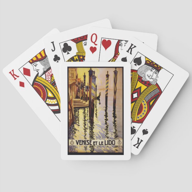 Jeu De Cartes Poster de Venise Travel (dos)