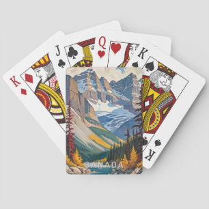 Jeu De Cartes Poster de voyage du Canada texte personnalisé
