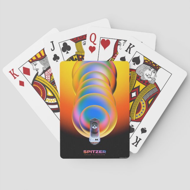 Jeu De Cartes Poster du télescope Spitzer. (dos)